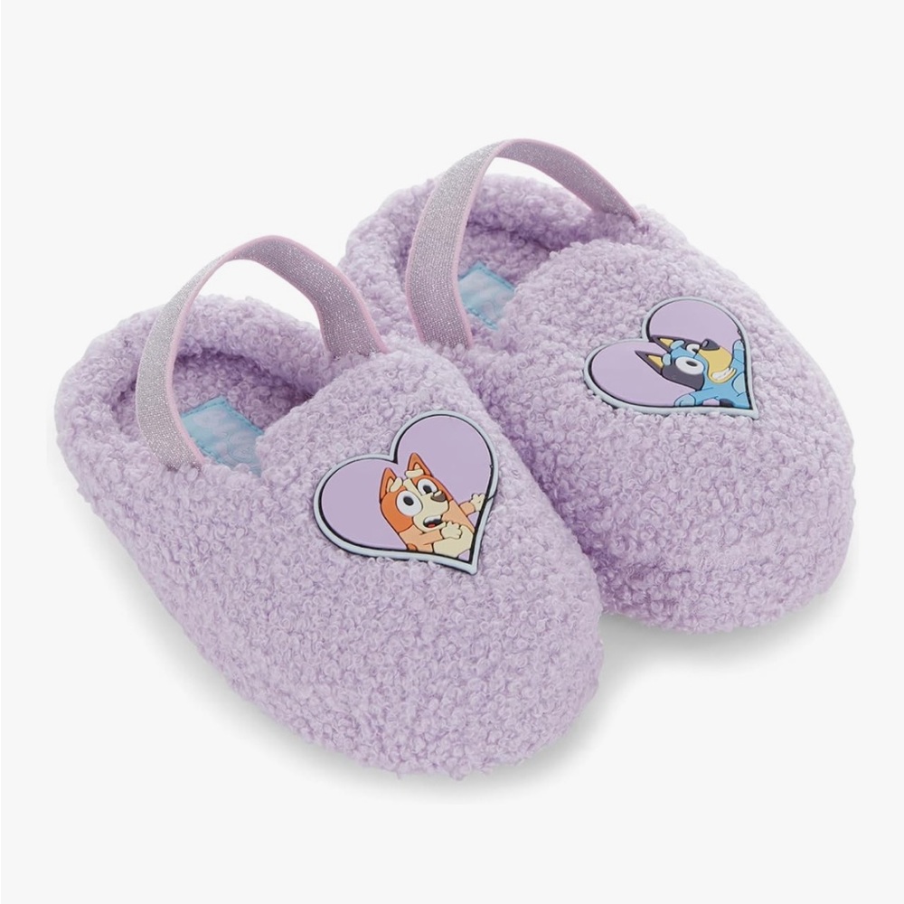 Bluey & Bingo Plush Kids Slippers - Cozy Slip-On Slippers Sz 9/10 (L) NWT